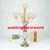 Novo estilo de Strass Candelabros de Prata Cor De Ouro Suporte de Vela Mesa Centro de Mesa Suporte De Vaso De Cristal Castiçal Decoração Do Casamento decor805