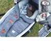 Warm Baby Sleeping Bag Envelope Winter Kid Sleepsack Footmuff Stroller Knitted Sleep Sack Newborn Knit Wool Swaddling Blanket