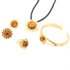 Collier en or éthiopien, ensemble de bijoux, pendentif en fleur, collier, bracelet, boucles d'oreilles, bague, mariée érythréenne Habesha africaine, nouvelle collection