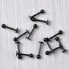 Trendy Lip Ring 16G Zwart Rvs Lip Ring Bal Stud Chin Piercing Bars Body Piercing Sieraden