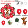 Décoration de ballons de fête de noël, guirlande de personnalité de mode de noël, ensemble de chaînes de ballons, décoration multi-styles de feuilles vertes