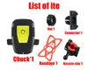 Mezclar soporte para bicicletas en color Case para bicicletas para el soporte de viajes de teléfono móvil Soporte de plástico universal de accesorios con rotación de 360 ​​grados para teléfono celular