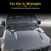 Chrome Car Engine Hood Air AC Outlet Vent Decorazione Cover Sticker per Jeep Wrangler JL 2018+ Accessori esterni auto