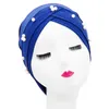 Couleur Solid Perle Bonnet Elastic Bonnet Nuit Chapeau Femme Girl Head Cover Casquettes Casquettes Headwear Accessoires de mode