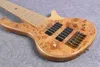 Anpassad lyx 6 str￤ngar Electric Bass Guitar Top Quilted Maple Body Maple Fingerboard Gratis frakt