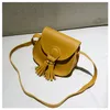 7 Color Girls INS tassels PU Bags 2018 New Children fashion Single shoulder aslant coin purse Bags wallet A-730