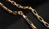 9mm Thick Link Rope Chains 18K Gold Plated Men Hip Hop Necklaces 20 Inches Fashion Luxury Choker Jewelry Gifts for Women Perfect A214m