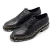 Top Quality Handmade Rivets Brogue Shoes Wedding Dress Oxfords Cow Genuine leather Men Oxfords Formal Business Shoes Plus Size 38-46