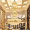 LED American Modern Crystal Crystal Chandelier Lights Fixture Big European Chandeliers Hotel Lobby Hall 홈 실내 조명 Dia 80cm/100cm/120cm