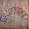 9 Farbe Silikon-Diamant-Armband-Frauen-Handgelenk-Schlüsselring-Armband-Anhänger Kreis Armband-Auto keychain Handschlaufe Schmuck