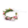 Brauthochzeit Girlanden handgefertigte Blumenmädchen Simulation Blumen Kronen Kinder Strand Urlaubskranz Party Haare Accessoires Y1526