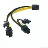 GPU 6 pin / 8pin 8 pin Female to dual PCI-E PCI 8pin ( 6+2 pin ) Male power cable wire For graphics card BTC Miner 20cm length