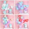 200PCs Macarons Color Heart Balloons 12 "Bröllop Pastell Latex Ballong Festival Party Event Tillbehör Bröllopsrum Dekoration