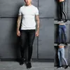 Goocheer Men Skinny Jeans Spodnie Casual Spodnie 2019 Denim Czarne Dżinsy Homme Stretch Side Paski Pencil Spodnie Fit Streetwear 3XL