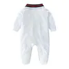 Mamelucos blancos de moda para bebés, mono de manga larga con abeja de dibujos animados bonitos para niños, ropa 100% de algodón para bebés