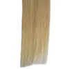 Tape in Hair Extensions Human 100g / lot 100% Remy Haar 16-24 inch Real Remy Ombre Haar Exensions 40Pieces Blonde Huid inslag