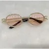 Perles spéciales femmes lunettes de soleil ovales Party Club lunettes à la main rétro Punk luxe lunettes de soleil 6 couleurs en gros