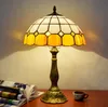 Tiffany Table Light Fixture Mediterranean Stained Glass Dragonfly Table Lamp For Living Room Bedroom Decorative Desk Lamp