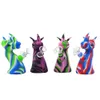 Dab Rig Bubbler Bong Dragon Forme Pipe À Eau En Silicone Portable Herbe Sèche Pipe À Fumer 14mm Bol En Verre Bong À Eau Pour Dab Wax Oil