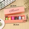 Emballage macaron 4 couleurs, boîtes en papier laser pour cadeaux de fête de mariage, 6 grilles, boîte d'emballage pour chocolats et biscuits LX1712