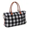 Women Lattice Travel Bag Men Women Retro Checkered Luggage Bags Portable Handbag Outdoor Bags Large Capacity RRA388