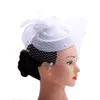 Fashion-with Feathers and Veiling ladies day Wedding Bridal Party Wedding Brides Accessoires pour cheveux coiffure de mariée S918