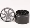 The latest 63X48MM size aluminum alloy material 4-layer lightning smoke grinder window grinder smoker