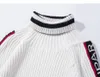 Mode-2019 Knitwear Sweaters Turtleneck Pullover Streetwear Winter Brief Patchwork Casual Trui Computer Gebreide Tops