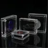 Clear Acrylic Square Rechthoek Gem Gemstone Houder Kralen Sieraden Display Boxen Bruiloft Diamond Storage Case Kist ZC0229