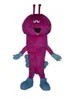 2019 Costume de mascotte d'insecte violet léger et facile à porter de haute qualité avec une grande bouche pour adulte à porter