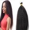 Hot African Grube Yaki Tape Extensions Hair Extensions 100G Kinky Prosta taśma Ludzki Włosy Klasa 6a Rozbudowa Virgin PU Skin Weft Hair Extensii