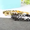 Män Panther Cz Armband Partihandel 8mm Natursten Pärlor med grönt och svart CZ Leopard Macrame Rostfritt stål Smycken