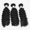 7A Grade - Length 12-28 inches Deep Wave Haft Weft 100% Human Virgin Brazilian Hair Bundle 60g / pcs 5pcs / lot, dhl gratis