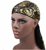 Hårtillbehör Blommor Durag Bandanas Headband Hat för kvinnor Män Lång svans Pirathatt Vågor Gör Doo Du Rag Turban Head Cover Cap