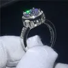 Vecalon Big Promise Finger Ring 925 sterling silver 4ct Diamond Party Wedding rings for women men Fashion Jewelry Gift