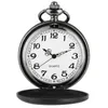 Caso Matte Retro Steampunk Quartz Analógico Relógio de Bolso Pingente Cadeia Completa Hunter Mulheres Clock Hour Presentes