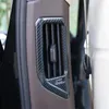 Stal nierdzewna tylna klimatyzator Ramka Ramka 2PCS dla BMW x5 G05 2019 Włókno węglowe Style B dekoracja kolumny 2593