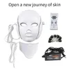 Fotone led maschera per il viso maschera per il collo terapia della luce cura della pelle ringiovanimento macchina per la cottura a vapore per fototerapia antirughe antiacne