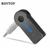 Universal 3,5 mm Bluetooth Car Kit A2DP Wireless FM Sändare Aux Audio Music Mottagare Adapter Handsfree med MIC för telefon MP3 Retail Box