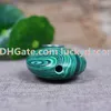 10 sztuk Syntetyczny Malachite Kwarcowy Kryształ Piszący Pipe Holder REIKI OVAL SEMI CENTRALNY DRUSH DRUSH Pocket Stone Healing Bowl Rura