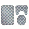 3pcsset Bathroom Set 25 design Toilet Cover Mat Pedestal Rug Set Soft Polyester Sponge Knurling NonSlip Bathroom Rug Set9197307