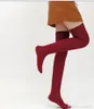 Inverno manter quente das mulheres da menina Coxa alta Knee Socks Ladies Cotton Bota punhos Warmer Knit Leg longas meias