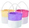 10 Arten Dot Ostern Korb Leinwand Spitze Kaninchen Eimer Gestreifte Welle Osterhase Taschen Körbe Kinder Süßigkeiten Geschenk Tote Handtaschen GGA3195-2