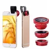 Universal 3 in 1 Wide Angle Macro Fisheye Mobile Phone Lenses Kit with Clip Fish Eye Lens