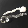 Smoking Colorful Skull Glass Dabber Wax Dab Tools Carb Cap with Blue Clear Dabs Tool for quartz banger e nail Oil Dad Rigs