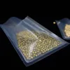 Poşet ısıyla yapışabilir Bean Depolama Kılıfı Ambalaj Gıda Muhafaza Bag 100pcs Şeffaf Plastik Vakum Torbaları Geri Kabartma Beefsteak