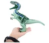 Große Dinosaurier Jurassic Park Figuren Blöcke Velociraptor Tyrannosaurus Rex Blöcke Sets Kinder Tier Spielzeug Ziegel Geschenkbox Jurassic Spielen