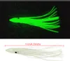 Luminous Squid Skirts Soft Lure pesca 5cm 9cm 11cm Night Fishing Lure Octopus Glow Rubber Artificial Bait for Tuna Sai317Q3956166