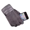Mode-haute qualité hiver homme femmes gants chaud laine gant antidérapant écran tactile doigt complet