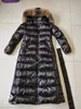 Parkas negras para mujer, chaqueta de piel Mo, chaquetas cálidas ajustadas, moda Moka, estilo largo y grueso, 2024